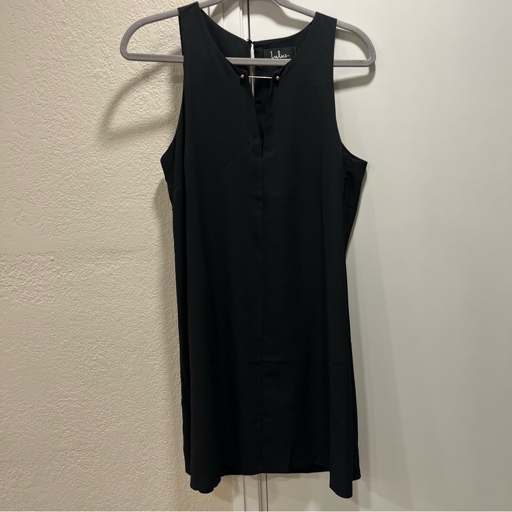 Lulu's Black Top with Gold Details